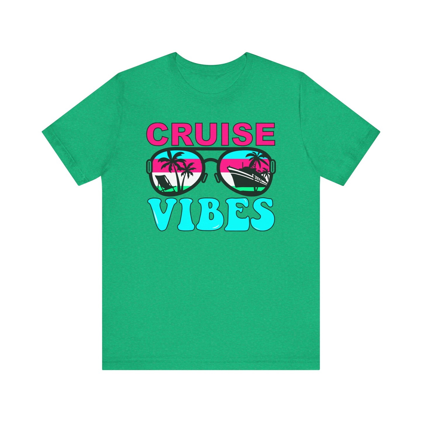 Cruise Vibes–Pink & Blue–Unisex Jersey Short Sleeve Tee–EXPRESS DELIVERY*