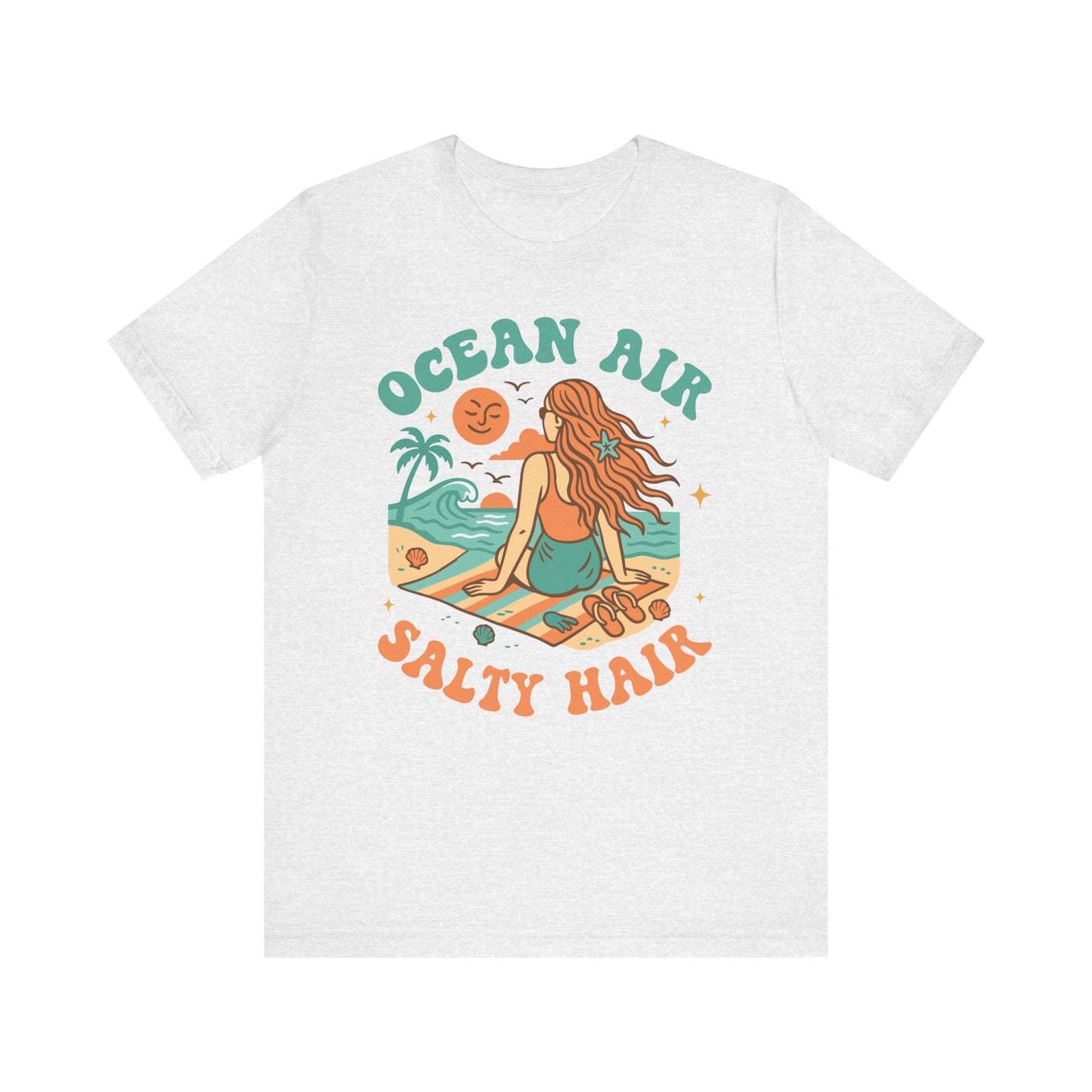 Ocean Air Salty Hair–Unisex Jersey Short Sleeve Tee–EXPRESS DELIVERY*