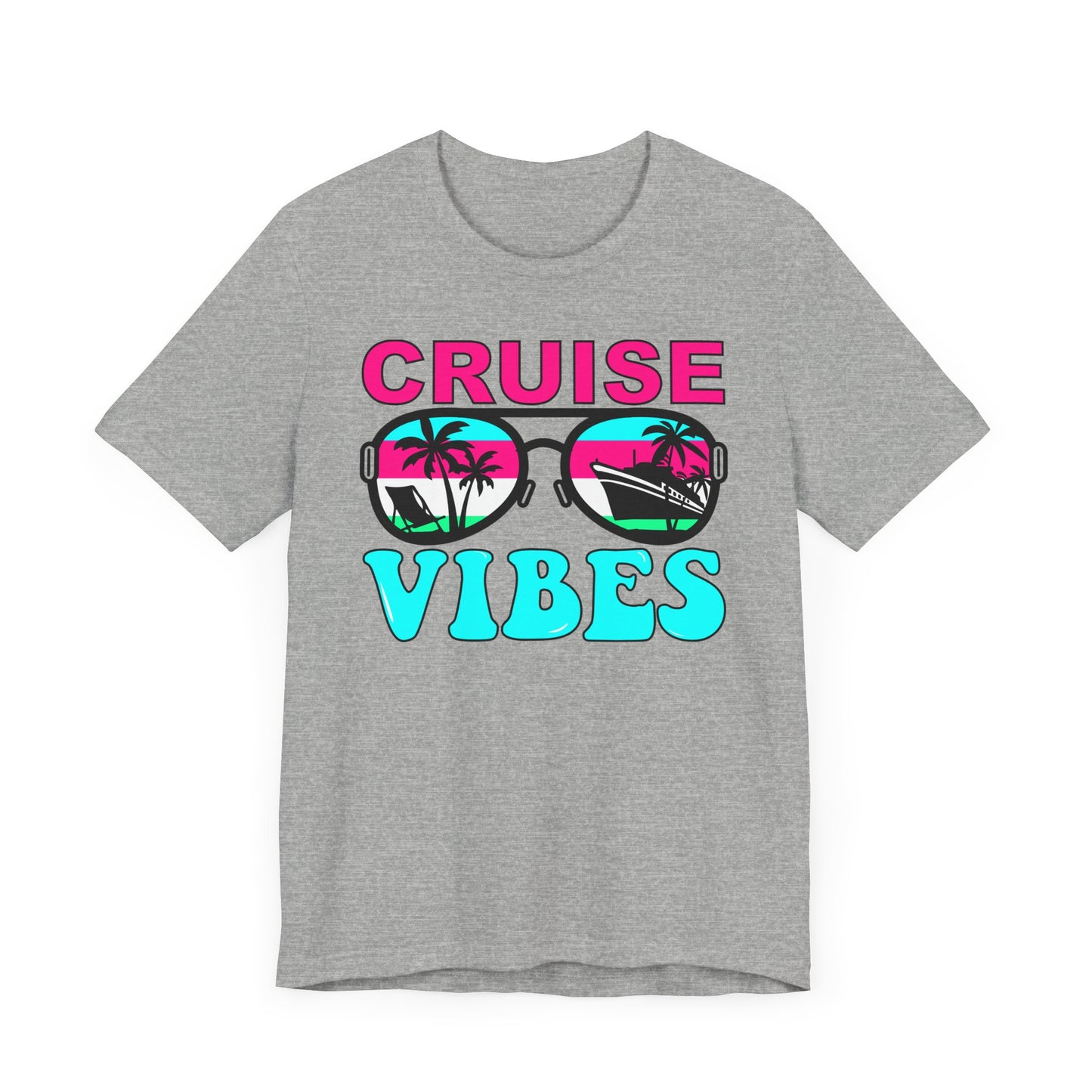 Cruise Vibes–Pink & Blue–Unisex Jersey Short Sleeve Tee–EXPRESS DELIVERY*