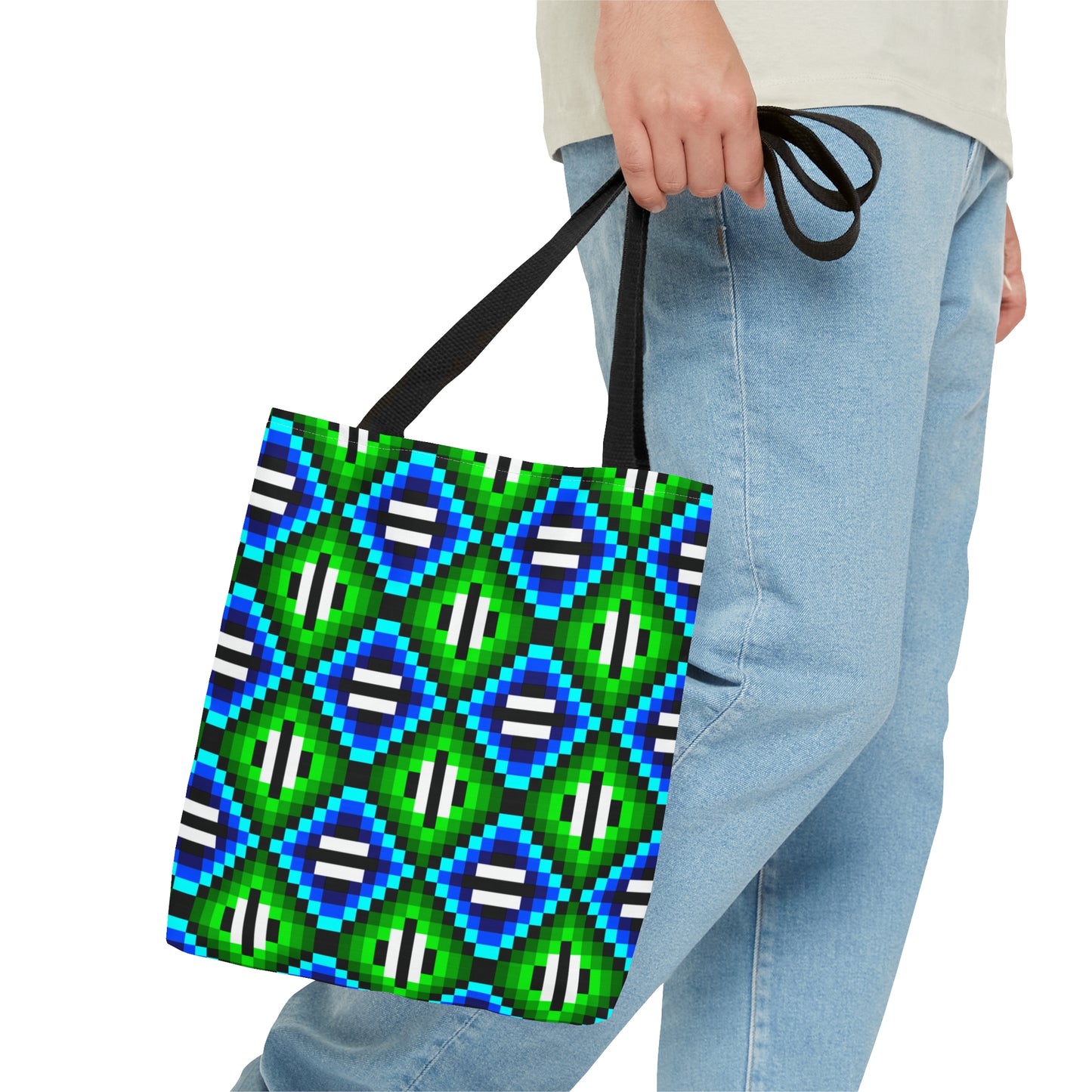 Green & Blue Triangles–Tote Bag (AOP)