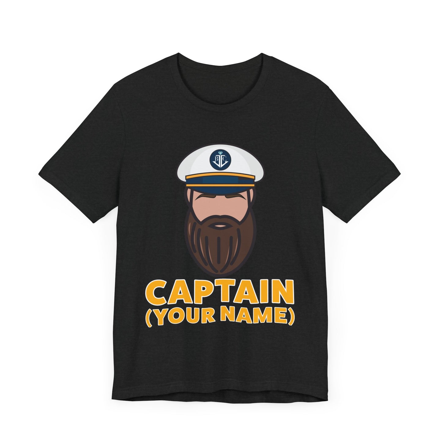 Captain Custom (Your Name)–Unisex Jersey Short Sleeve Tee–EXPRESS DELIVERY*