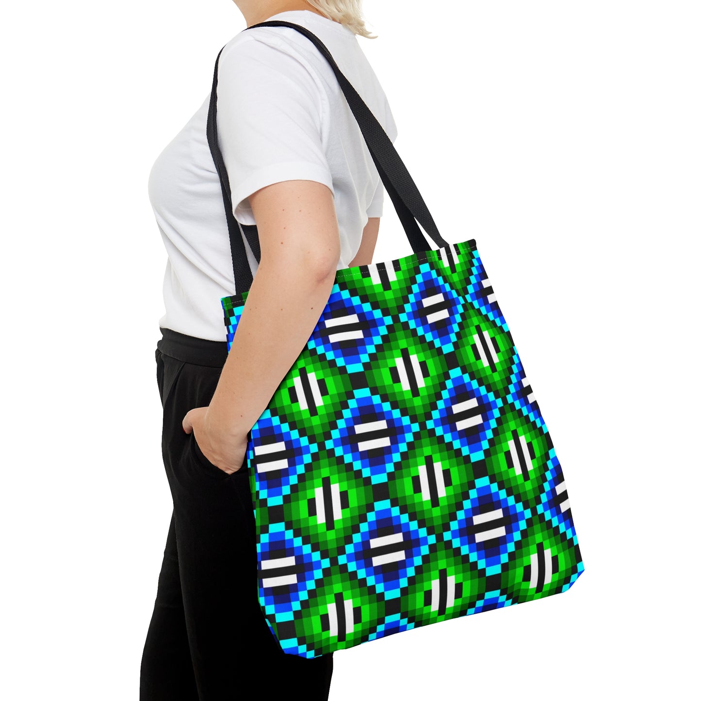 Green & Blue Triangles–Tote Bag (AOP)