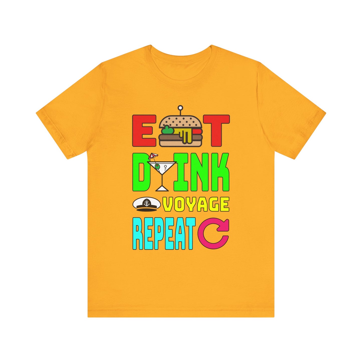 Eat Drink Voyage Repeat, Cocktail–Unisex Jersey Short Sleeve Tee–EXPRESS DELIVERY*