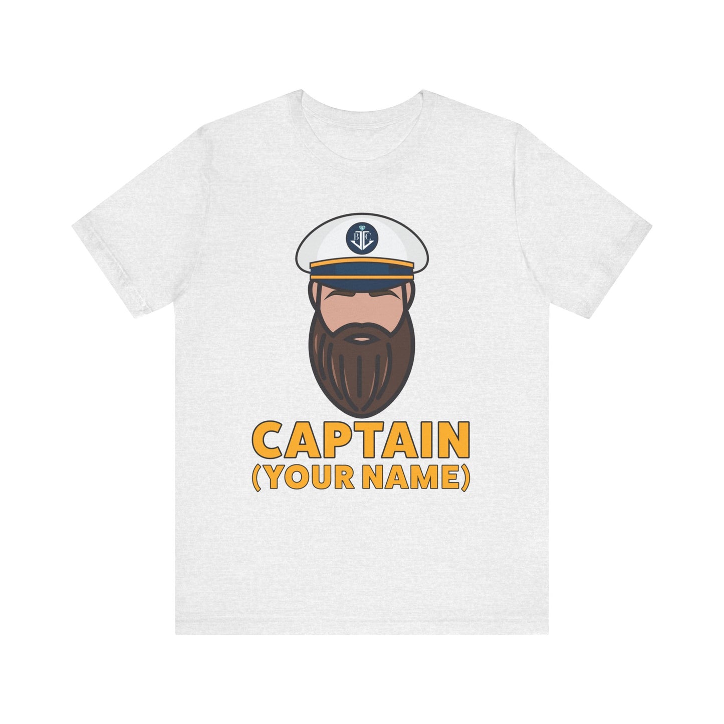 Captain Custom (Your Name)–Unisex Jersey Short Sleeve Tee–EXPRESS DELIVERY*