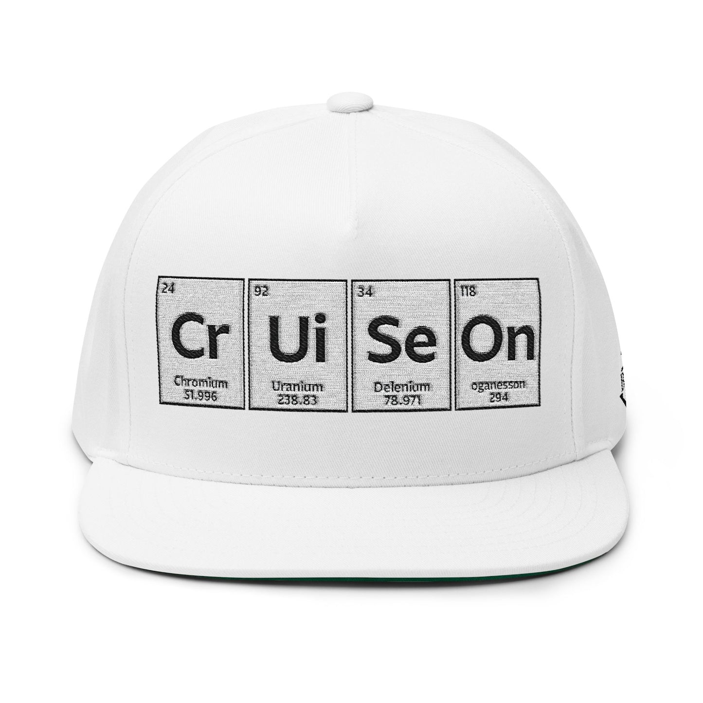 Cruise On-Embroidered Flat Bill Cap