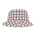Green White Red Circle Pattern–Bucket Hat (AOP)