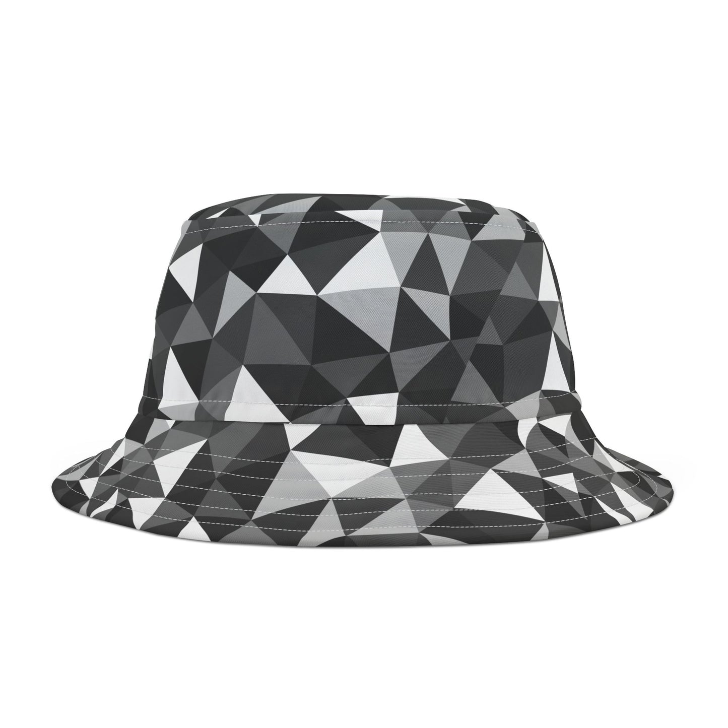 Black & White Triangles–Bucket Hat (AOP)