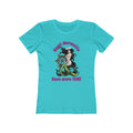 Nauti Mermaids Have More FUN!, Pink on Black Hair–Women's The Boyfriend Tee