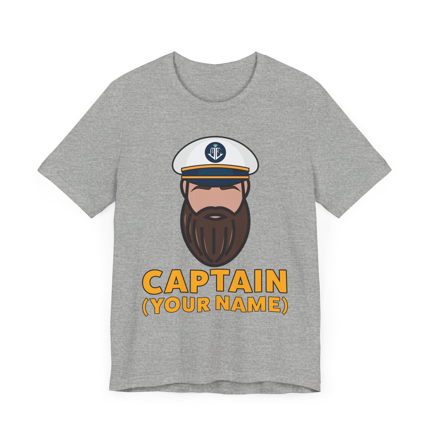 Captain Custom (Your Name)–Unisex Jersey Short Sleeve Tee–EXPRESS DELIVERY*