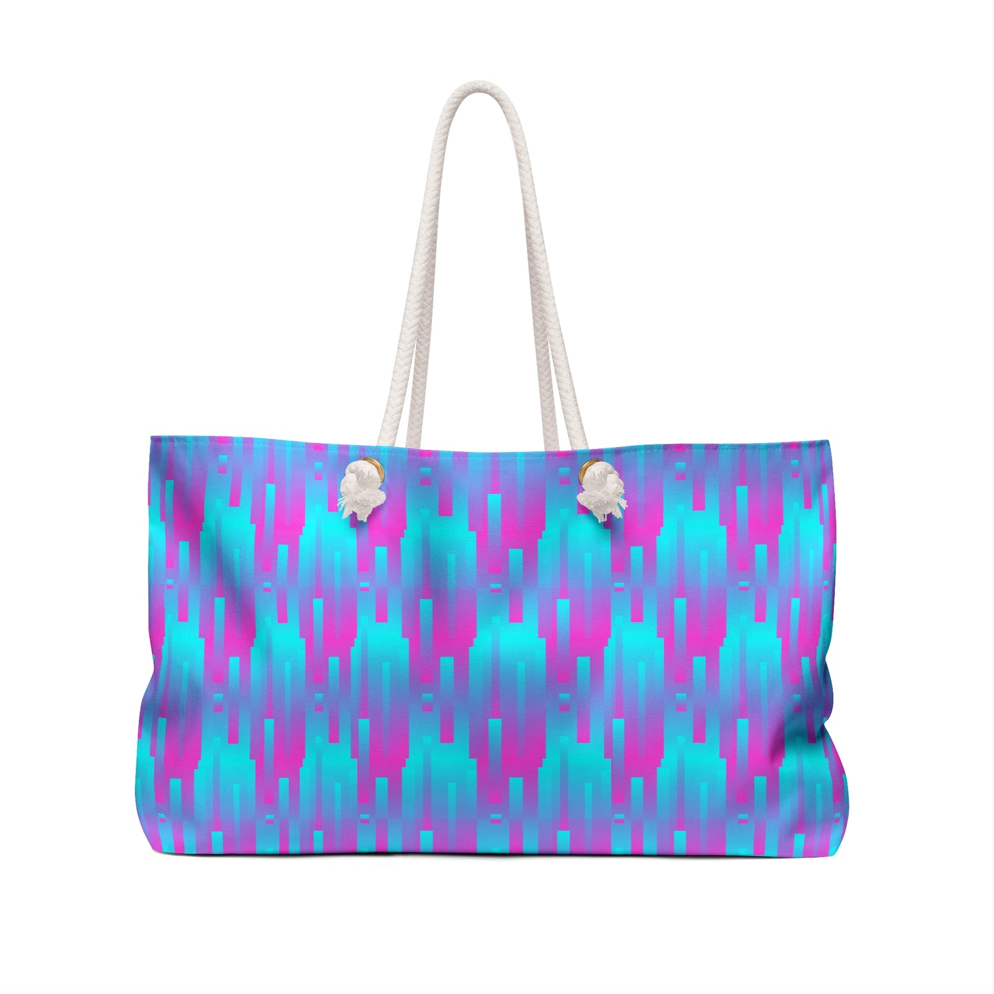 Pink & Blue Lines–Baby Blue–Weekender Bag