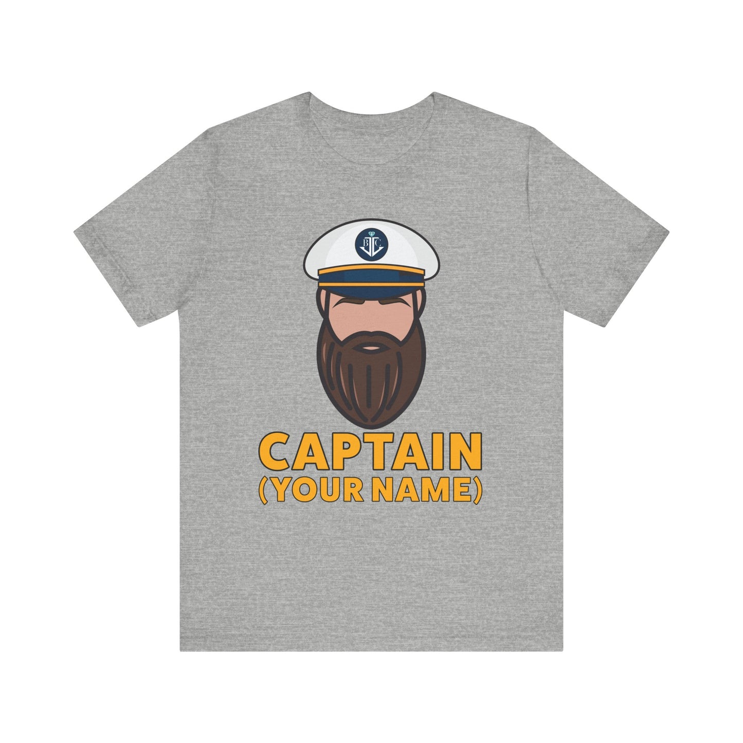 Captain Custom (Your Name)–Unisex Jersey Short Sleeve Tee–EXPRESS DELIVERY*