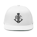 Embroidered Anchor Black/Blue Diamond Logo Flat Bill Cap