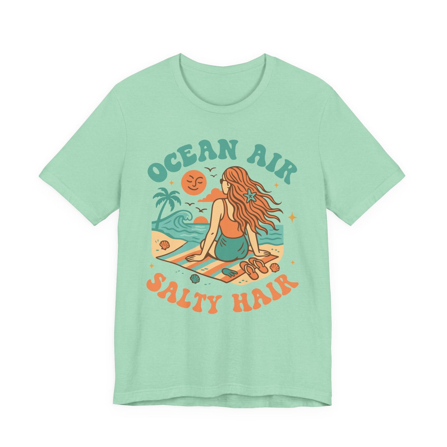 Ocean Air Salty Hair–Unisex Jersey Short Sleeve Tee–EXPRESS DELIVERY*