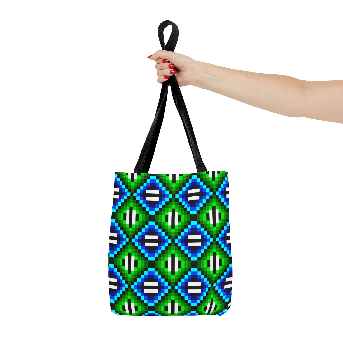 Green & Blue Triangles–Tote Bag (AOP)