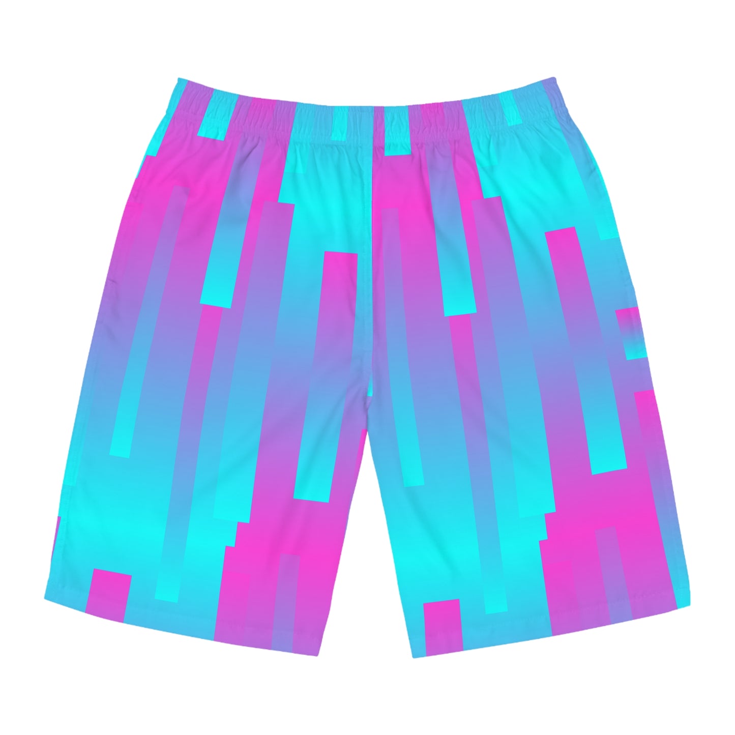 Pink & Blue Line Pattern–Men's Board Shorts (AOP)