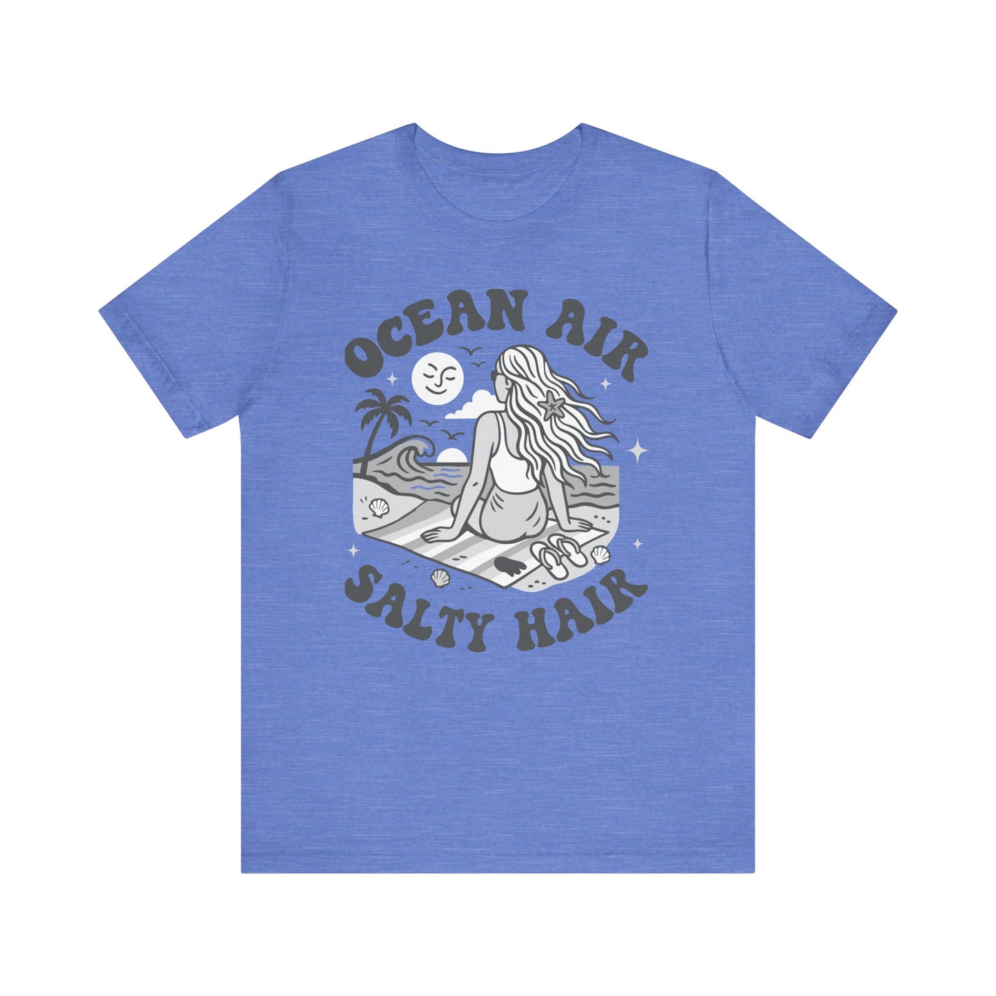 Ocean Air Salty Hair White–Unisex Jersey Short Sleeve Tee–EXPRESS DELIVERY*