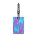 Pink & Blue Lines–Saffiano Polyester Luggage Tag, Rectangle