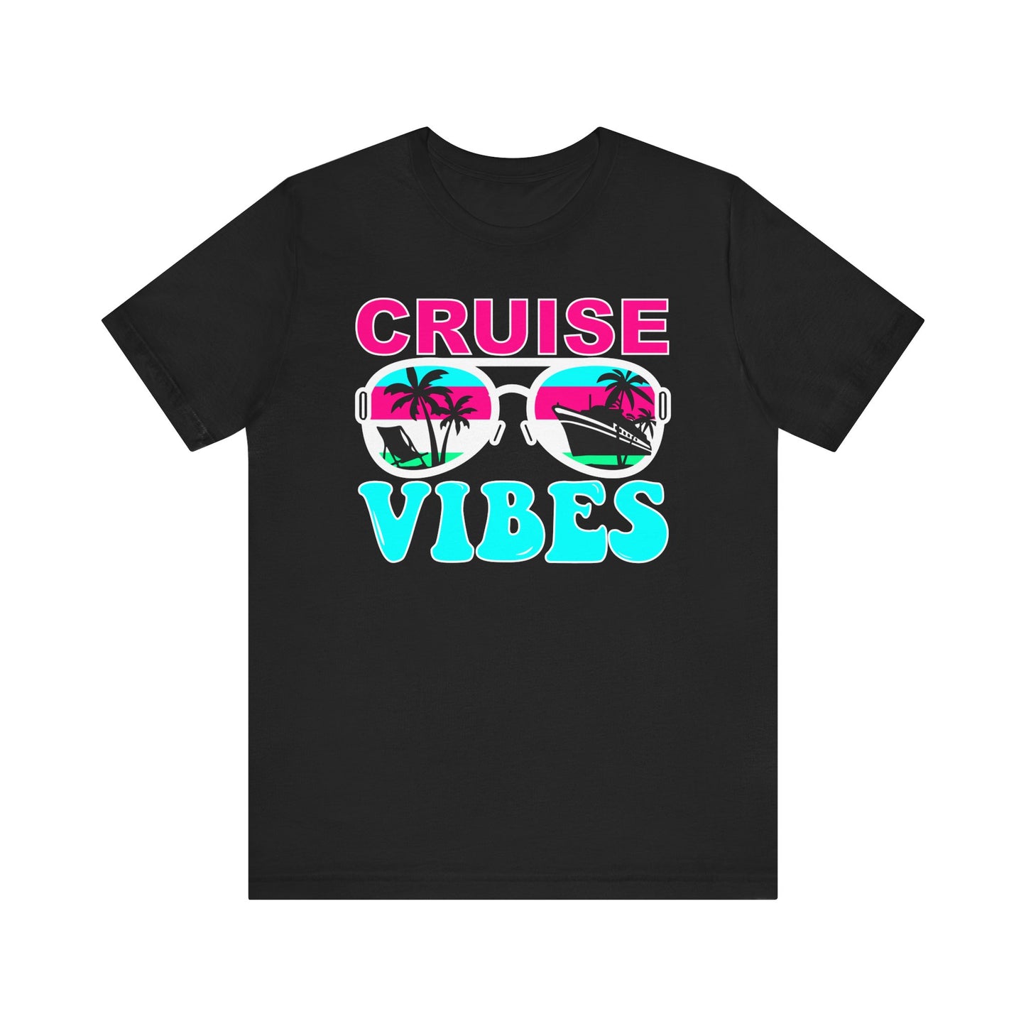 Cruise Vibes–Pink & Blue–Unisex Jersey Short Sleeve Tee–EXPRESS DELIVERY*