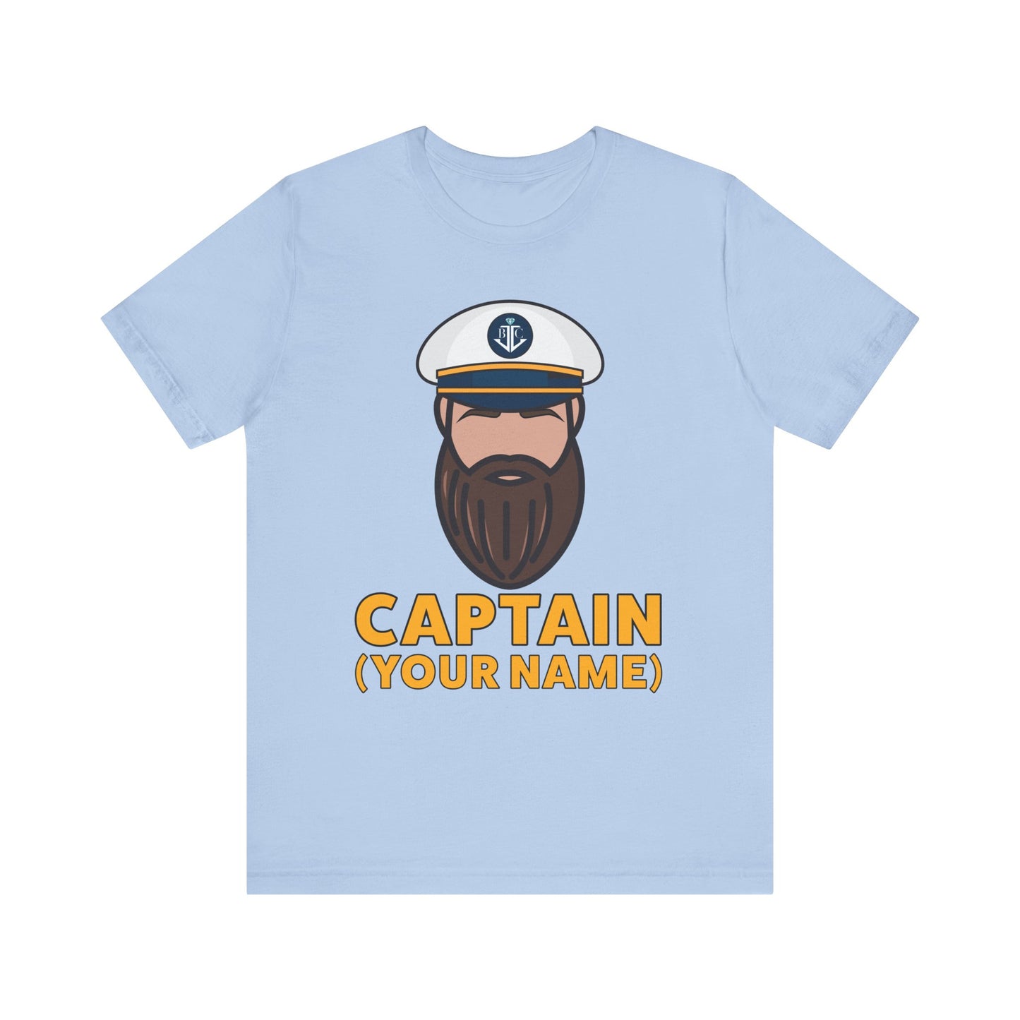 Captain Custom (Your Name)–Unisex Jersey Short Sleeve Tee–EXPRESS DELIVERY*