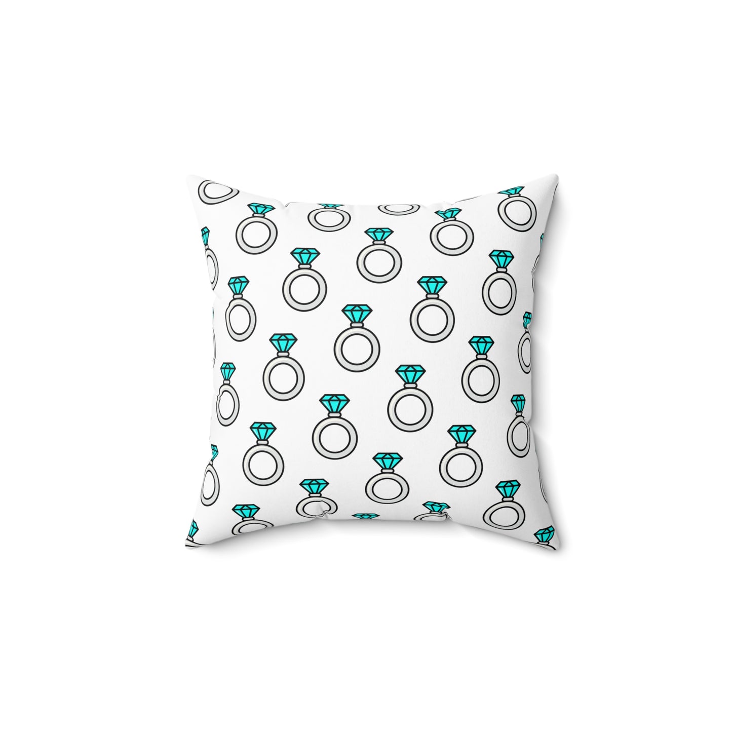 Wedding Ring–Spun Polyester Square Pillow