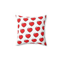 Hearts-Spun Polyester Square Pillow