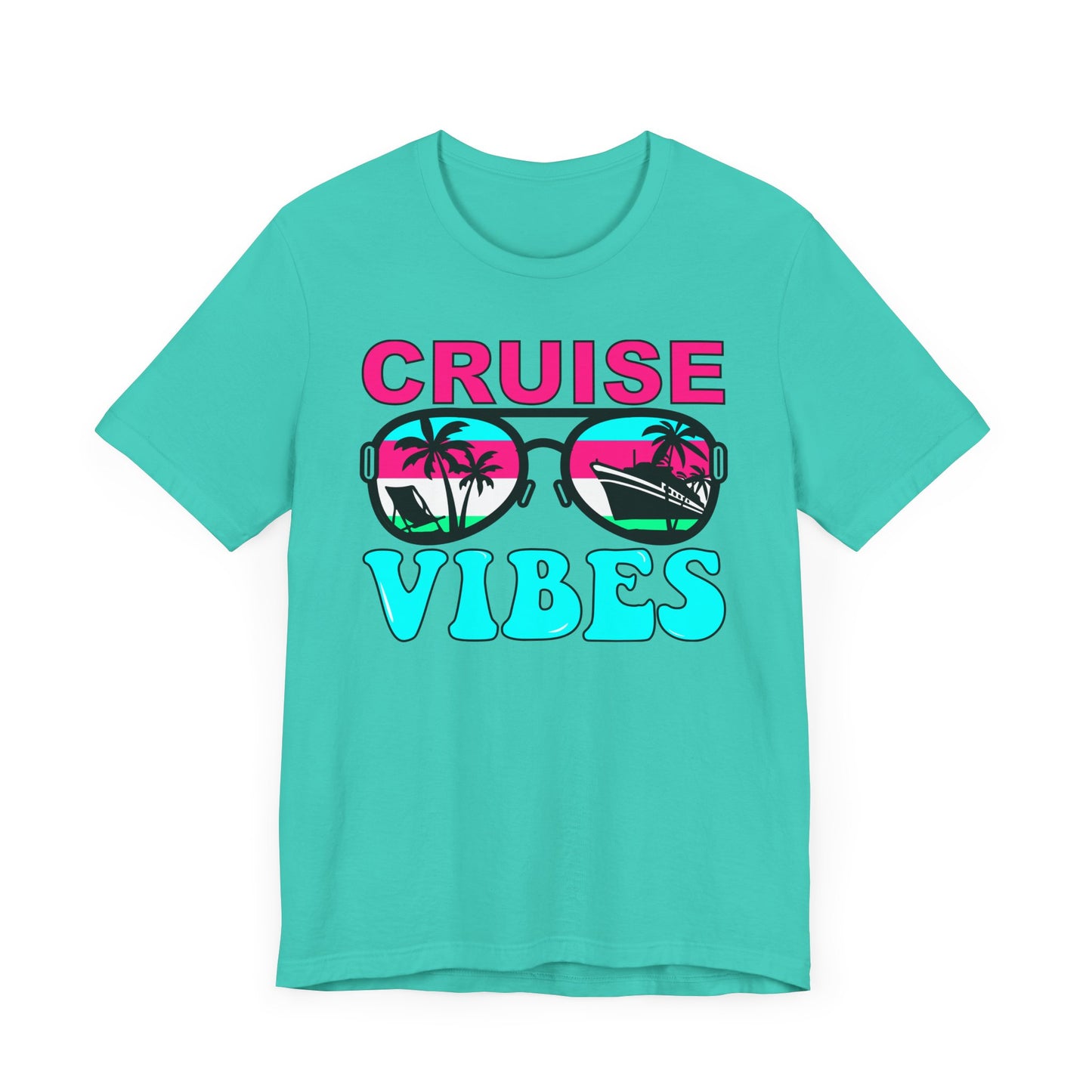 Cruise Vibes–Pink & Blue–Unisex Jersey Short Sleeve Tee–EXPRESS DELIVERY*