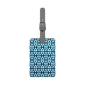 Neon Triangle Pattern–Saffiano Polyester Luggage Tag, Rectangle