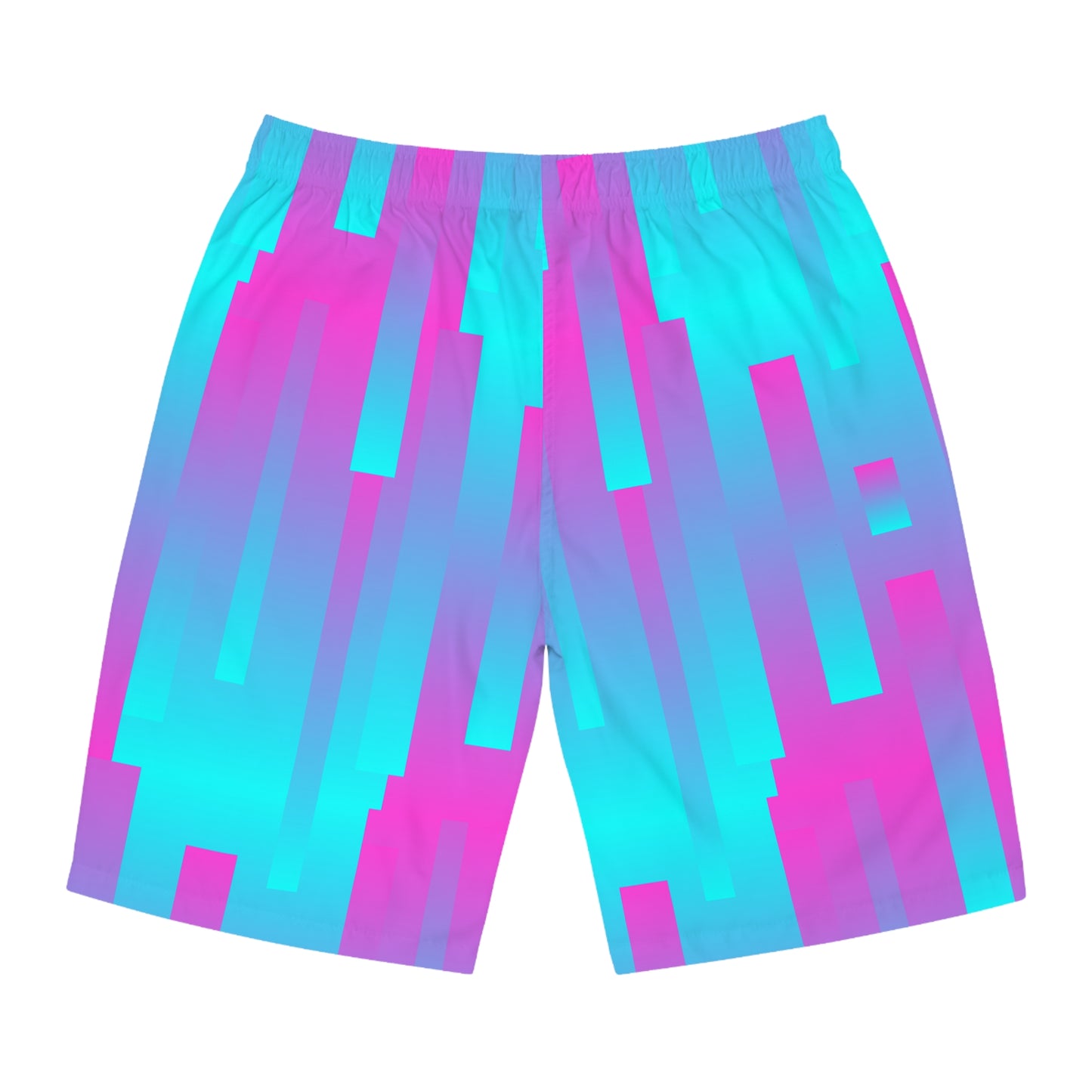 Pink & Blue Line Pattern–Men's Board Shorts (AOP)