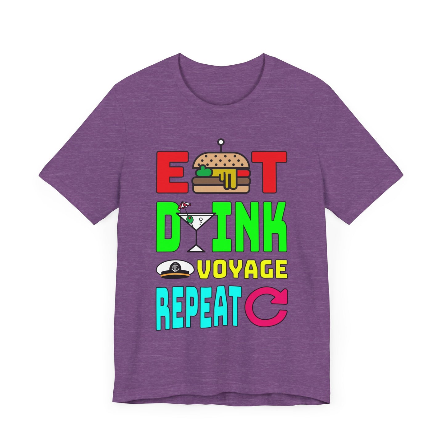 Eat Drink Voyage Repeat, Cocktail–Unisex Jersey Short Sleeve Tee–EXPRESS DELIVERY*