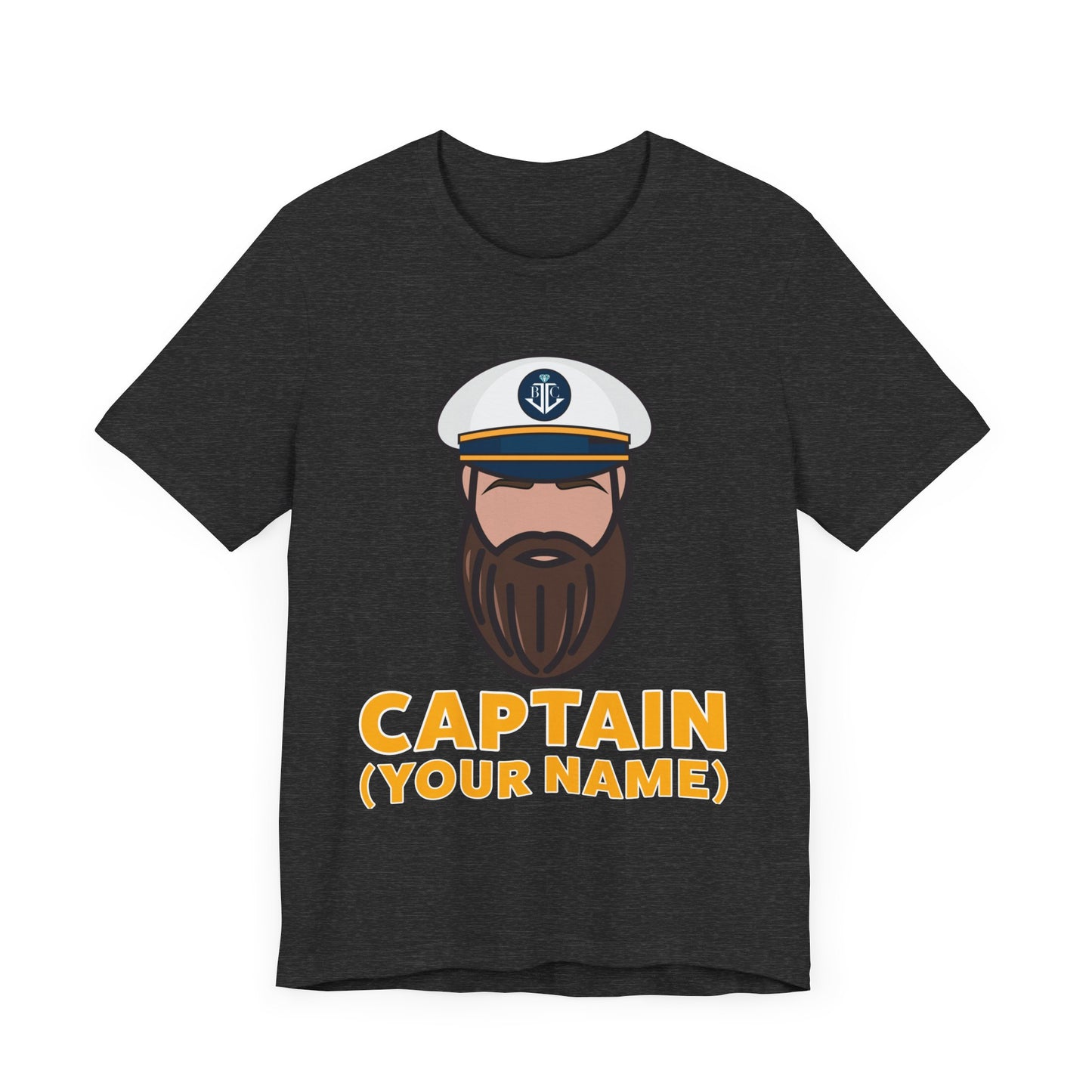 Captain Custom (Your Name)–Unisex Jersey Short Sleeve Tee–EXPRESS DELIVERY*