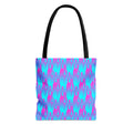 Pink & Blue Lines–Baby Blue-–Tote Bag (AOP)