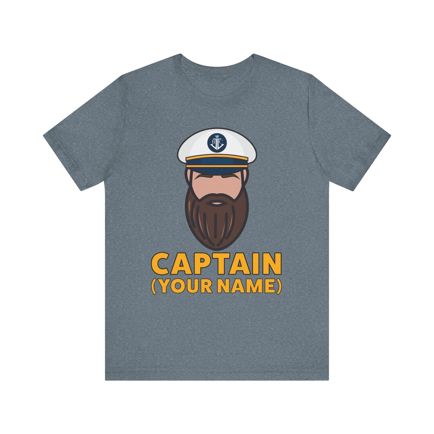 Captain Custom (Your Name)–Unisex Jersey Short Sleeve Tee–EXPRESS DELIVERY*