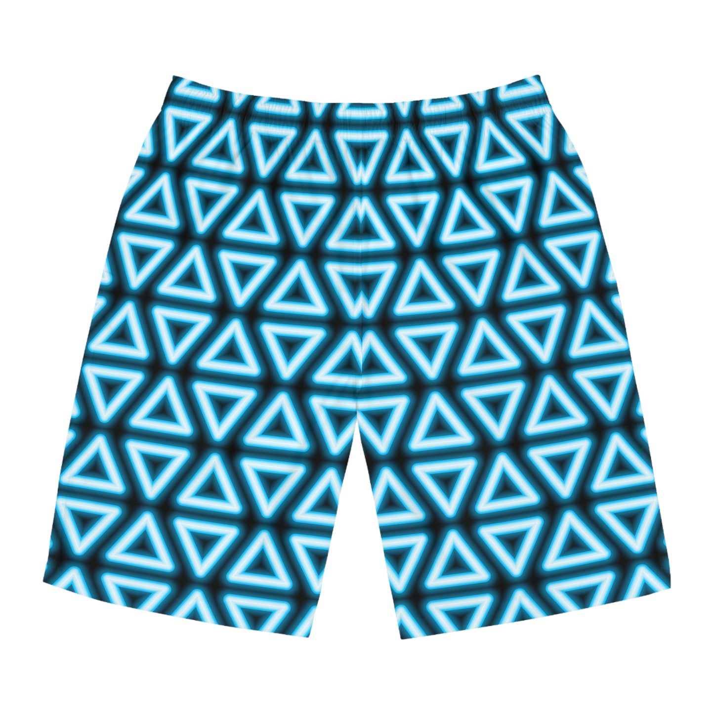 Neon Triangles Pattern–Men's Board Shorts (AOP)