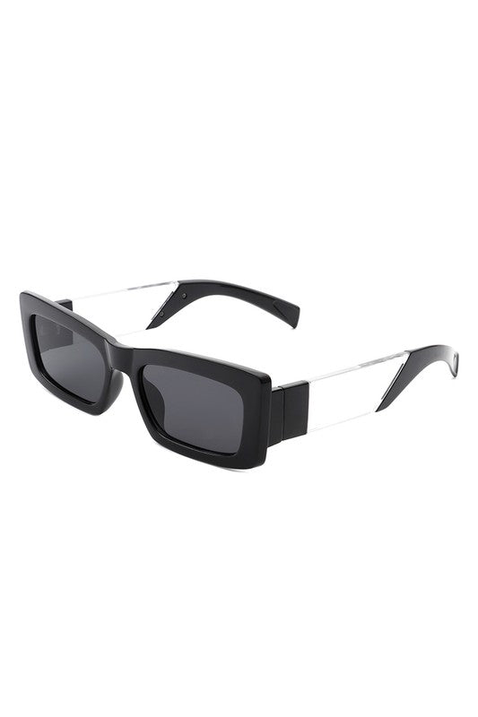 Rectangle Narrow Slim Retro Square Sunglasses