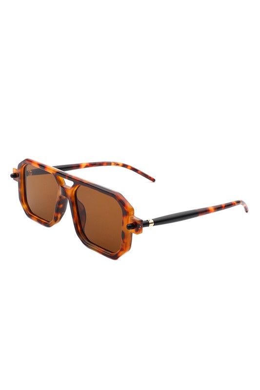 Retro Square Flat Top Brow-Bar Fashion Sunglasses