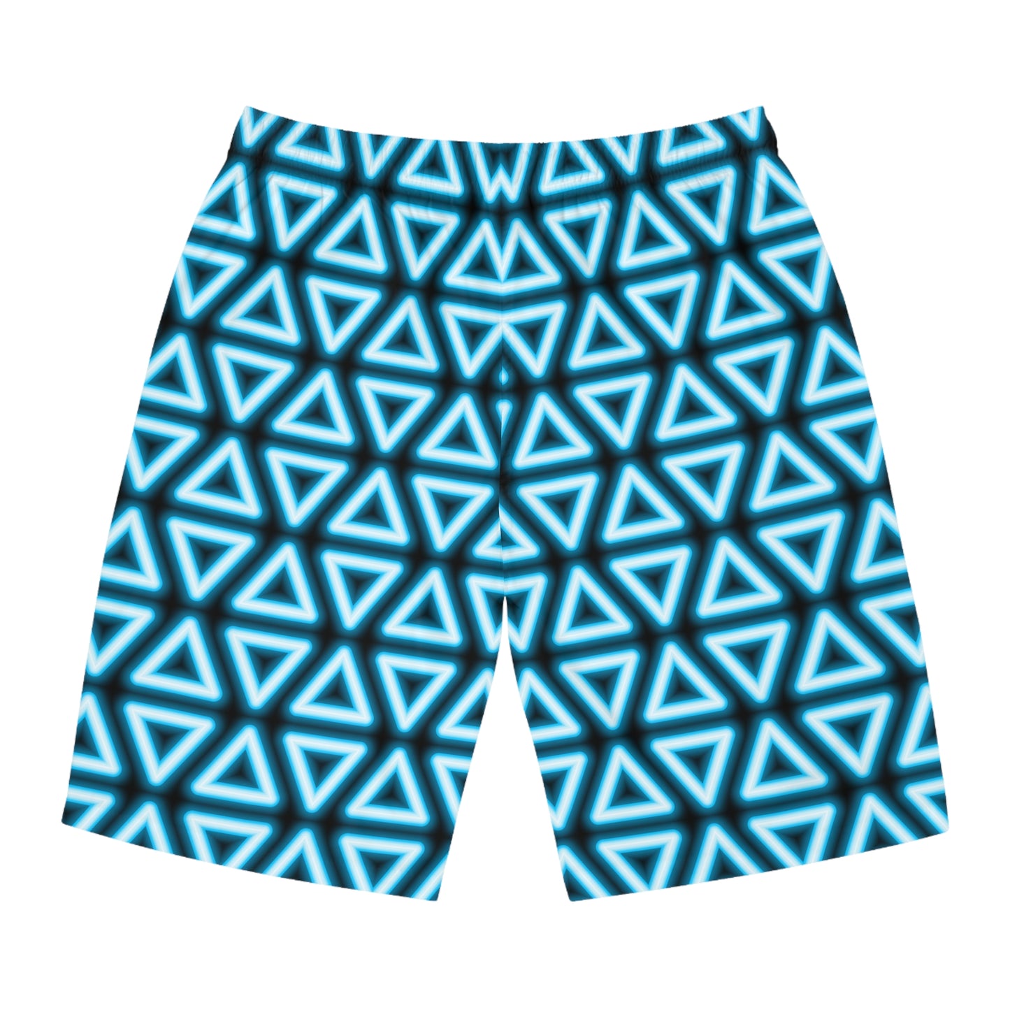 Neon Triangles Pattern–Men's Board Shorts (AOP)