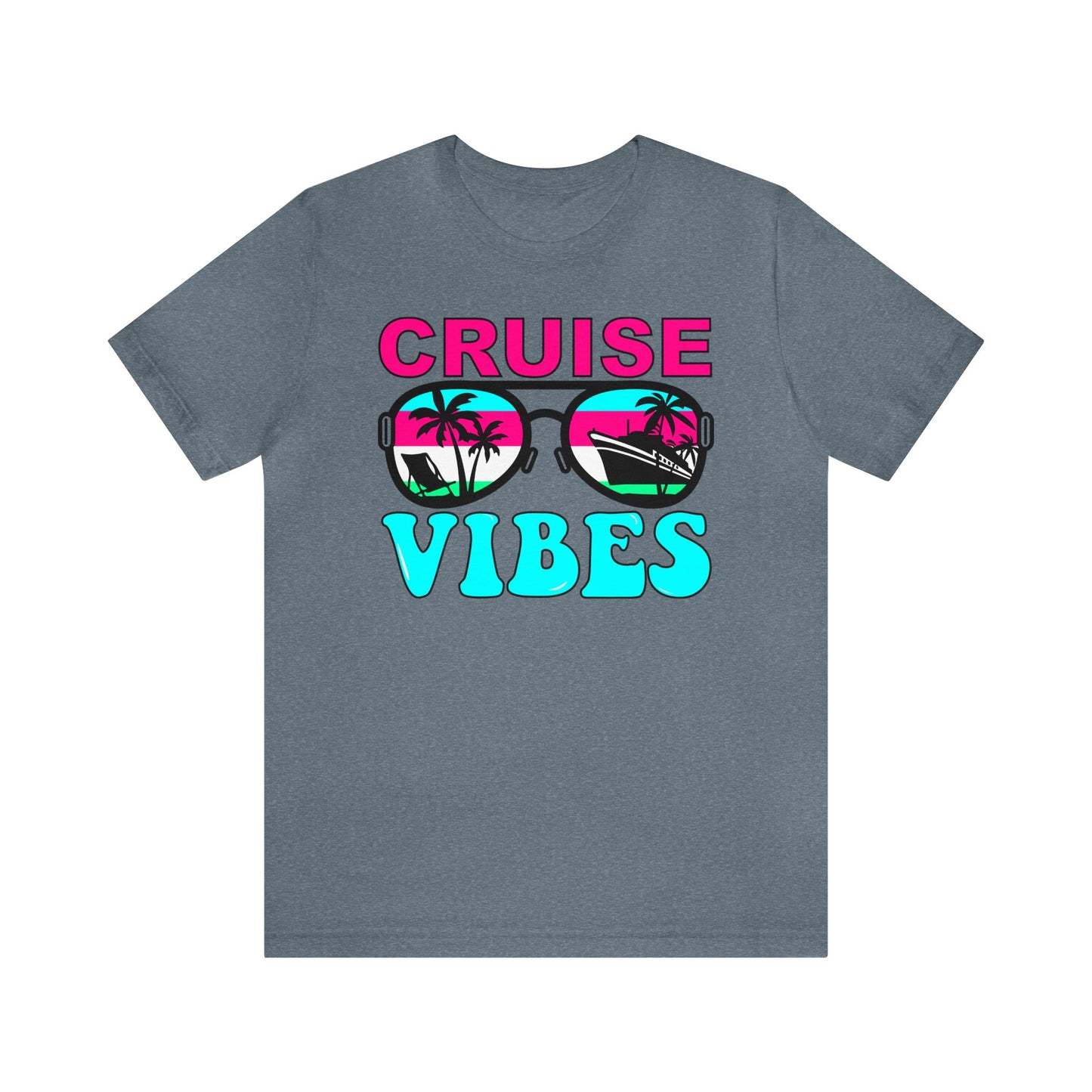 Cruise Vibes–Pink & Blue–Unisex Jersey Short Sleeve Tee–EXPRESS DELIVERY*