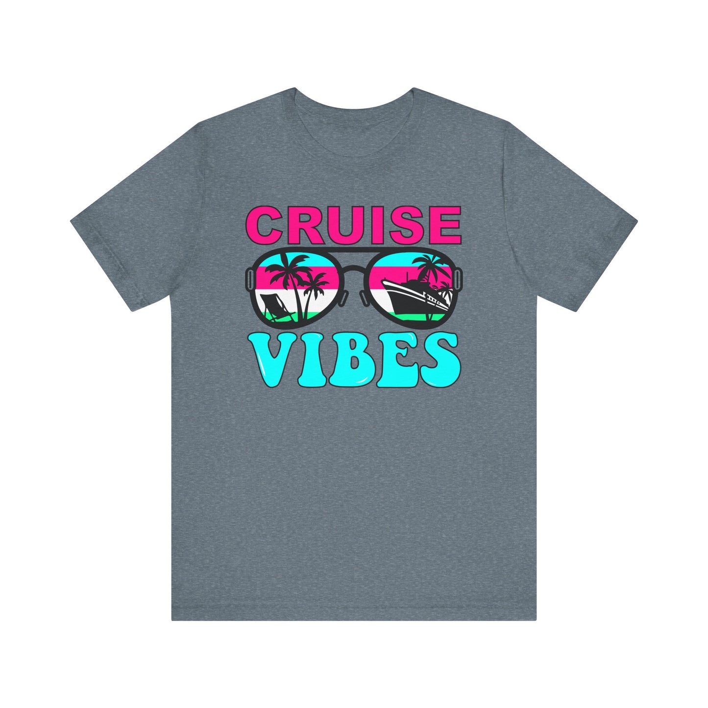 Cruise Vibes–Pink & Blue–Unisex Jersey Short Sleeve Tee–EXPRESS DELIVERY*