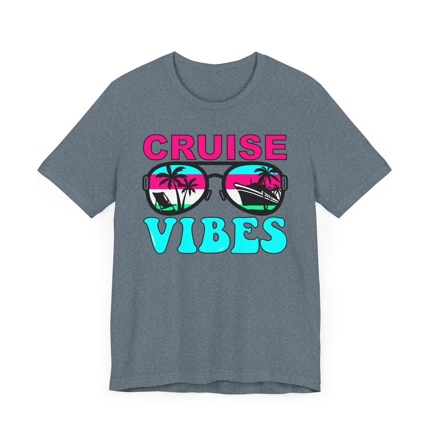 Cruise Vibes–Pink & Blue–Unisex Jersey Short Sleeve Tee–EXPRESS DELIVERY*