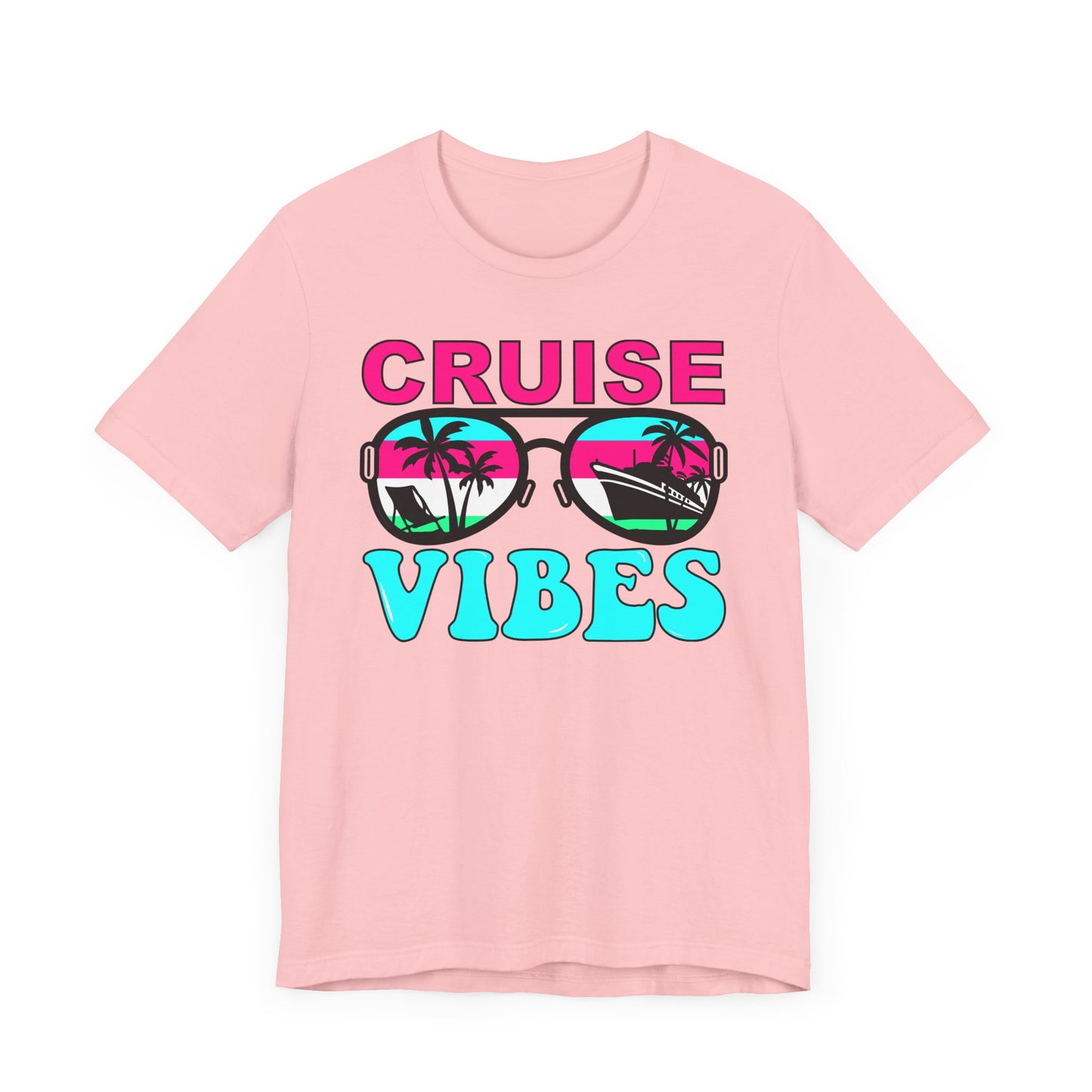 Cruise Vibes–Pink & Blue–Unisex Jersey Short Sleeve Tee–EXPRESS DELIVERY*