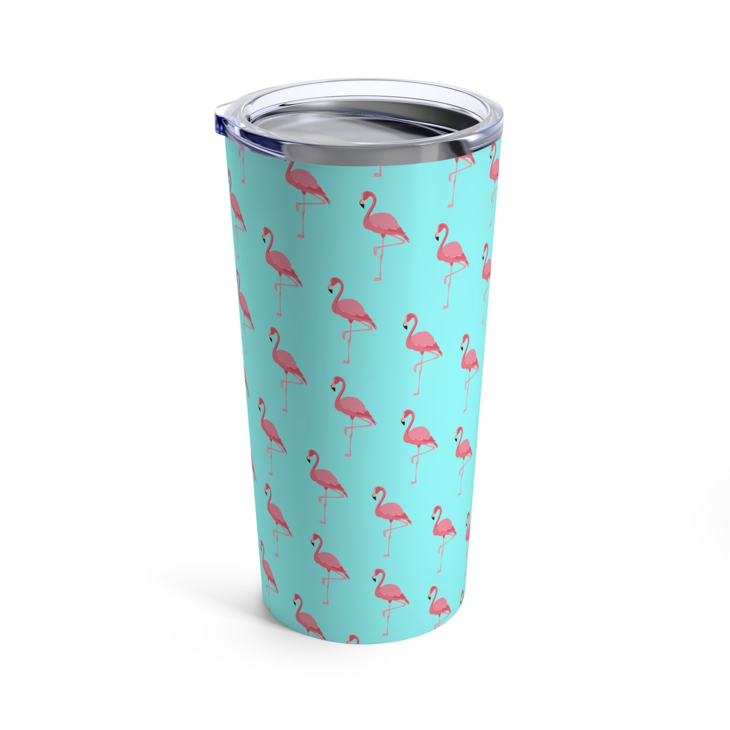 Pink Flamingos–Baby Blue-Bling Bling–Tumbler 20oz
