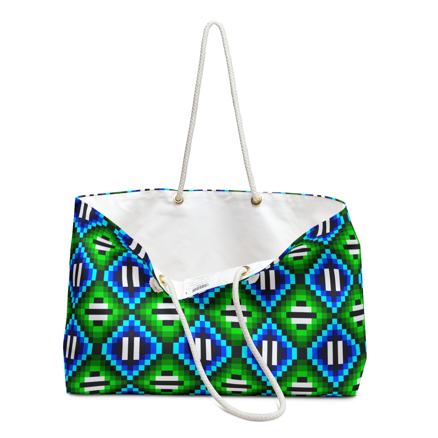 Green & Blue Triangles–Weekender Bag