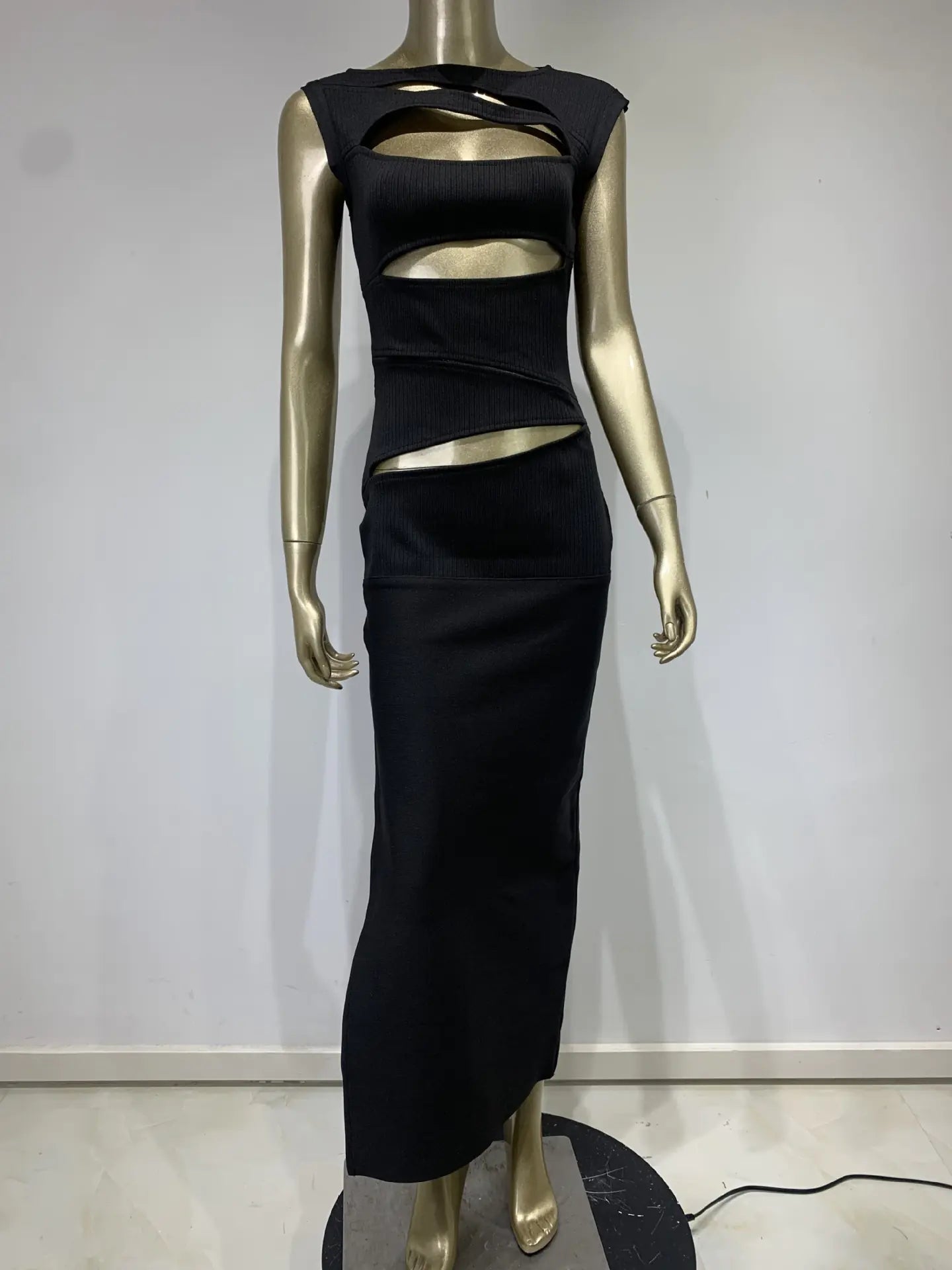 Women's Black Bandage Long Formal Banquet Dress