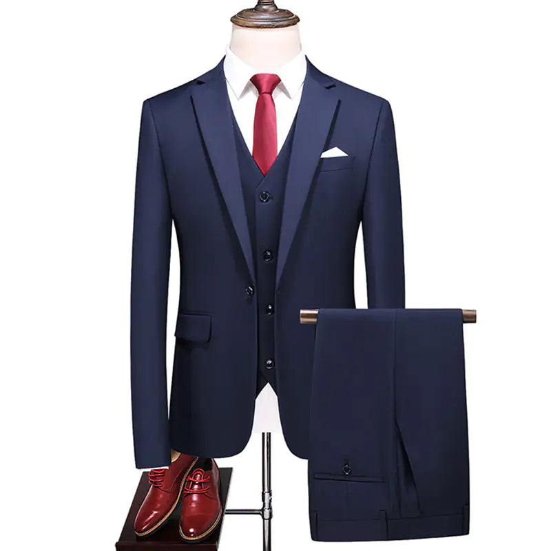 Caramel Color Men's Suit Set for Students and Weddings
