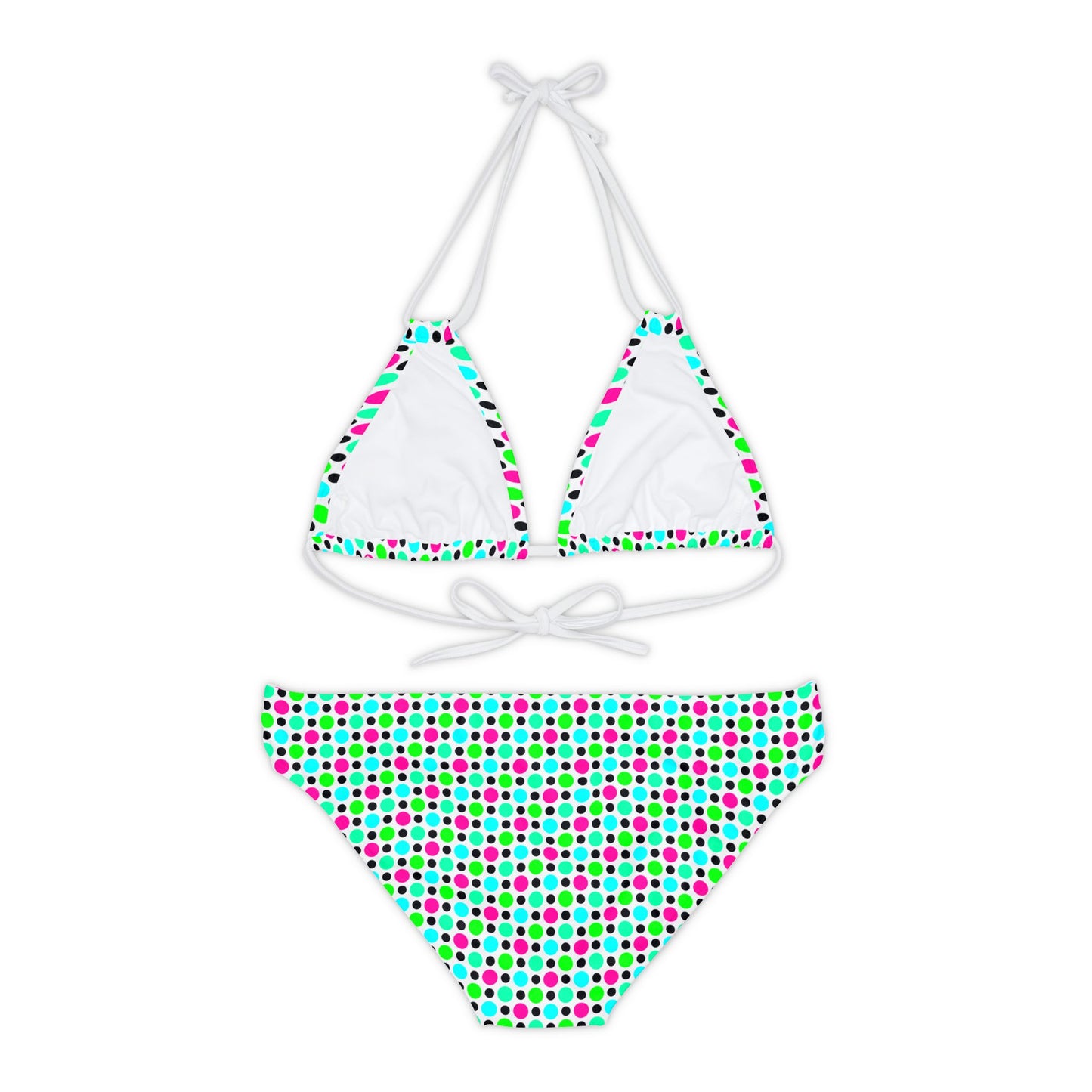 Tropical Circle Pattern v2–Strappy Bikini Set (AOP)