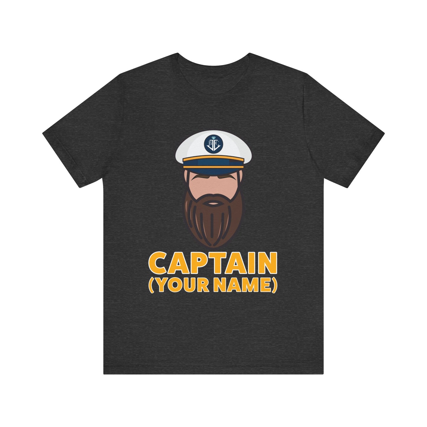 Captain Custom (Your Name)–Unisex Jersey Short Sleeve Tee–EXPRESS DELIVERY*