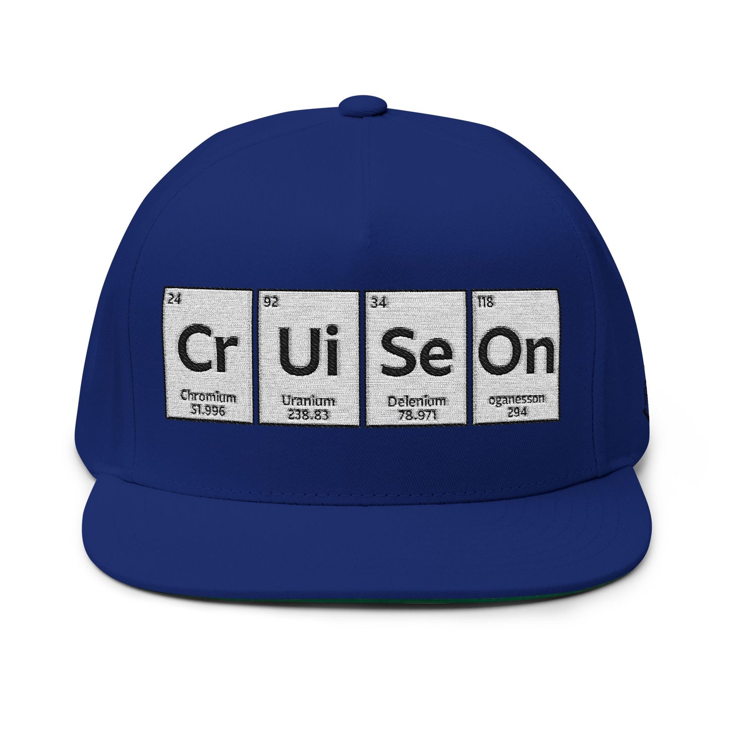 Cruise On-Embroidered Flat Bill Cap