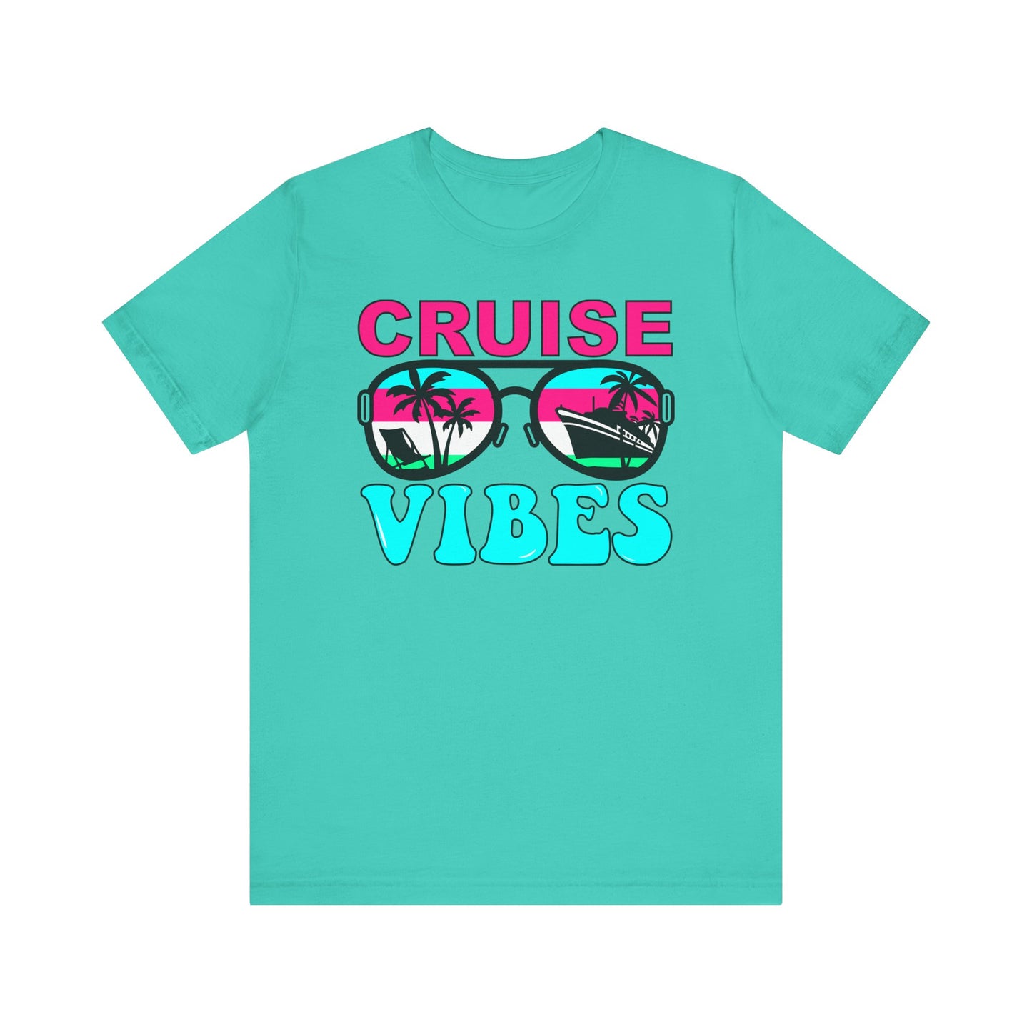 Cruise Vibes–Pink & Blue–Unisex Jersey Short Sleeve Tee–EXPRESS DELIVERY*