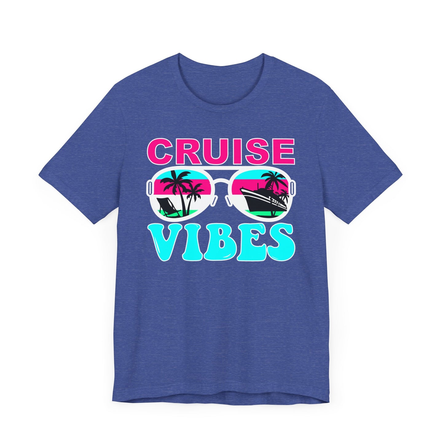 Cruise Vibes–Pink & Blue–Unisex Jersey Short Sleeve Tee–EXPRESS DELIVERY*