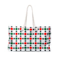 Green White Red Circle Pattern–Weekender Bag